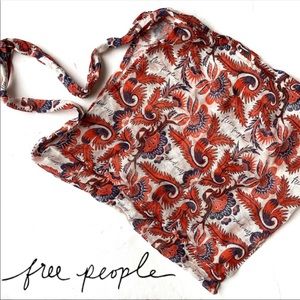 Free People fabric boho paisley crossbody bag